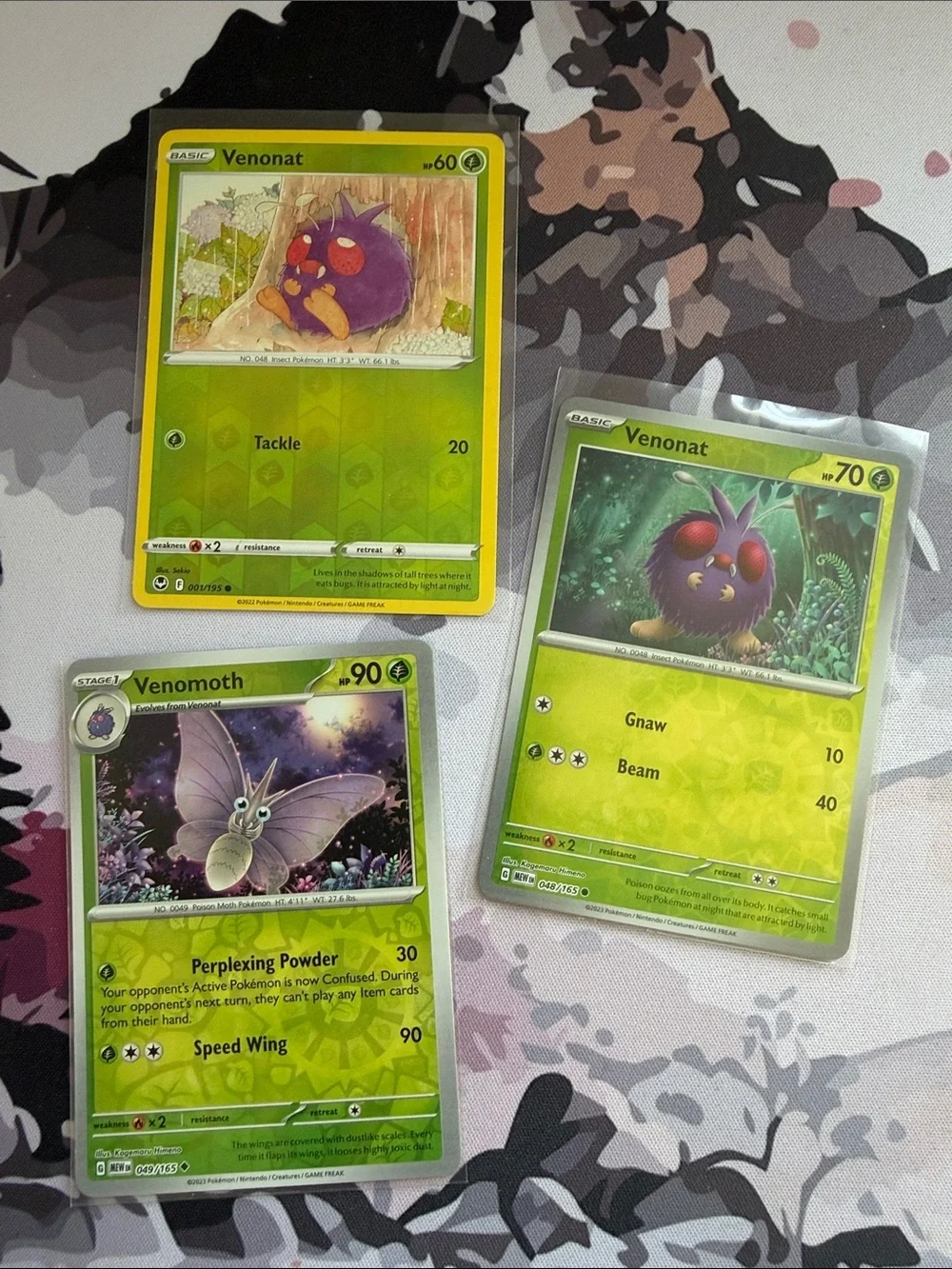 Venonat & Venomoth Pokémon Evolution Card Lot 🦋 | Reverse Holo 3 Cards ✨5/$25✨
